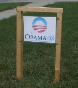 Home Made Barack Obama Yard Sign Home Made Barack Obama Yard Sign