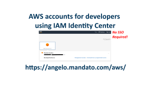 Create AWS accounts for developers using IAM Identity Center